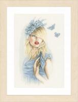 PN-0155691 Набор для вышивки крестом LanArte Blue Butterflies "Голубые бабочки"