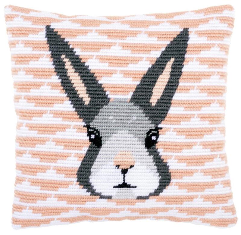 PN-0158278 Набор для вышивания подушки (гобелен) Vervaco Yvonne "Кролик"