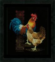 PN-0162577 Набор для вышивки крестом Vervaco Chicken &amp; Rooster "Курица и петух"