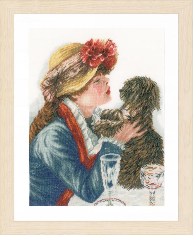 PN-0168607 Набор для вышивки крестом LanArte Girl &amp; Dog "Девочка и собака"