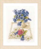 фото PN-0169670 Набір для вишивки хрестом LanArte Blue flowers "Сині квіти"