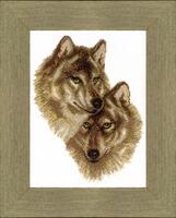 ВТ-058 Набор для вышивания крестом Crystal Art "Волк и волчица"