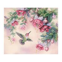 13139 Набор для вышивания крестом DIMENSIONS Hummingbird and Fuchsias "Калибри и фуксии"