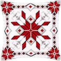 PN-0146119 Набор для вышивания крестом (подушка) Vervaco Snow crystal I "Скандинавская звезда I"