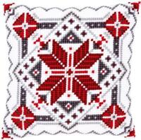 PN-0146120 Набор для вышивания крестом (подушка) Vervaco Snow crystal II "Скандинавская звезда II"