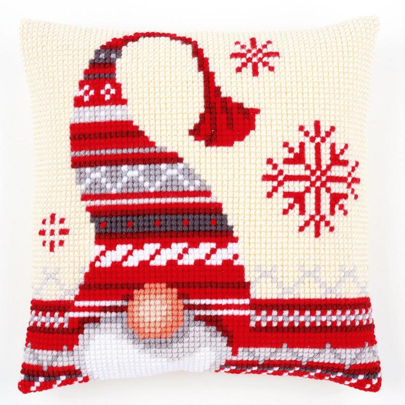 PN-0156877 Набор для вышивания крестом (подушка) Vervaco Christmas Elf "Рождественские гномы"