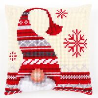 фото pn-0156877 набор для вышивания крестом (подушка) vervaco christmas elf "рождественские гномы"