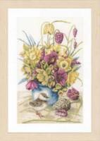 PN-0169671 Набор для вышивки крестом LanArte Flowers and Lapwing Цветы и Чибис