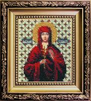 фото Набір для вишивання бісером Чарівна Мить Б-1016 "Ікона свята мучениця Валентина"