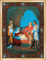 фото Набір для вишивання бісером Чарівна Мить Б-1046 "Ікона Різдво Христове"