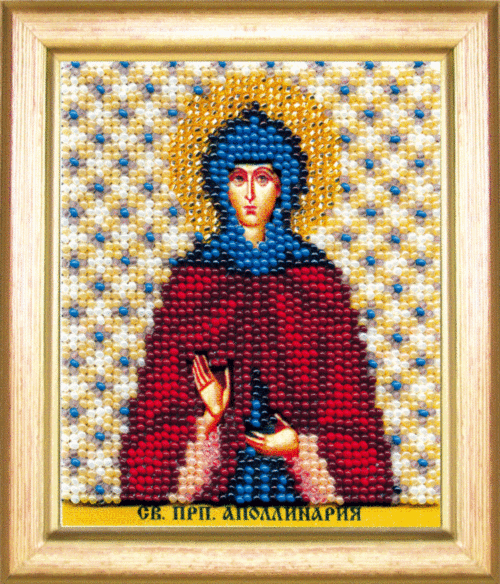 Набор для вышивки бисером Чарівна Мить Б-1187 "Икона святая преподобная Апполинария"