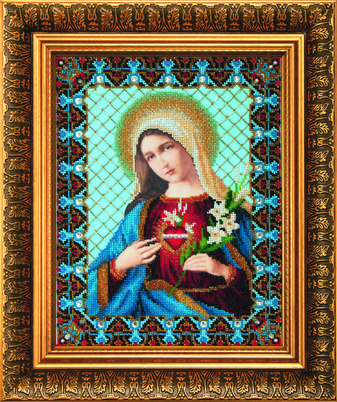 Набор для вышивки бисером Чарівна Мить Б-1232 "Икона Непорочное Сердце Марии"