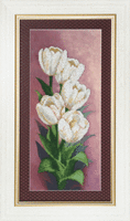 фото набор для вышивки бисером чарівна мить б-682 "белоснежные тюльпаны"