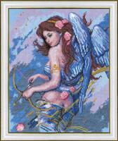 фото набор для вышивки крестиком чарівна мить №269 по мотивам к. банга "ангел с луком"  