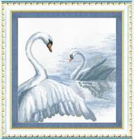 фото Набір для вишивання хрестиком Чарівна Мить №294 "Лебеді"