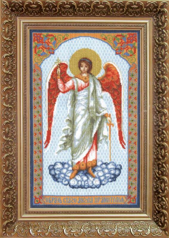 Набор для вышивки крестиком Чарівна Мить №482 "Икона Ангел Хранитель"  