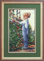 Набор для вышивки крестиком Чарівна Мить №494 "Девочка в саду"  
