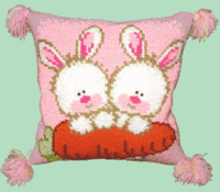 Набор для вышивки подушки крестиком Чарівна Мить РТ-101 "Любовь-морковь"  
