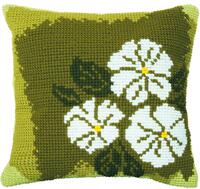 Набор для вышивки подушки крестиком Чарівна Мить РТ-173 "Белые цветы"   