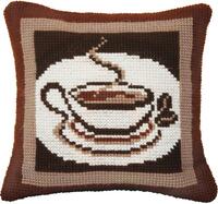 Набор для вышивки подушки крестиком Чарівна Мить РТ-184 "Ароматный кофе"  