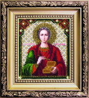 Набор для вышивки ювелирным бисером Чарівна Мить БЮ-007 "Икона святой Пантелеймон Целитель"