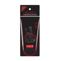 фото круговые стальные спицы chiaogoo red lace, premium ss, 100 см (40") 5,5 мм