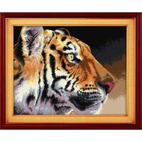 005Т Набор для рисования камнями (холст) "Королевский тигр" LasKo