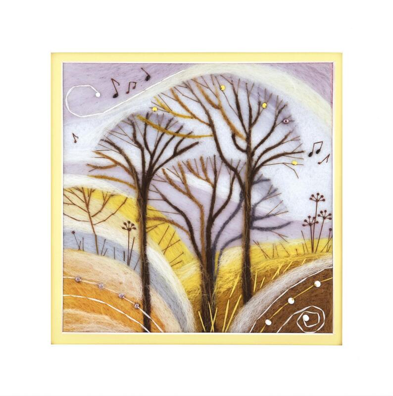 Набор для валяния картины Чарівна Мить В-208 Триптих "Мелодия леса"