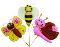 Набор игрушки из фетра Чарівна Мить В-196 "Декор для комнатных растений Веселые букашки"