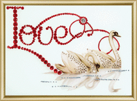 Набор картина стразами Чарівна Мить КС-003 "Лебединая верность"