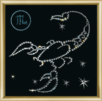 фото набор картина стразами чарівна мить кс-005 "знак зодиака скорпион"
