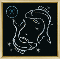 Набор картина стразами Чарівна Мить КС-008 "Знак зодиака Рыбы"