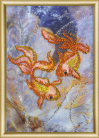 Набор картина стразами Чарівна Мить КС-027 "Золотые рыбки"