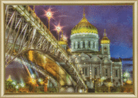 Набор картина стразами Чарівна Мить КС-058 "Храм Христа Спасителя"