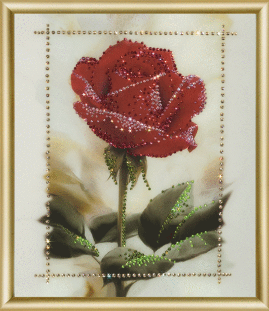 Набор картина стразами Чарівна Мить КС-065 "Кристальная роза"