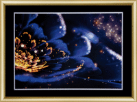 Набор картина стразами Чарівна Мить КС-141 "Сапфировый цветок"