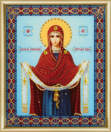 Набор картина стразами Чарівна Мить КС-148 "Икона Покров Пресвятой Богородицы"