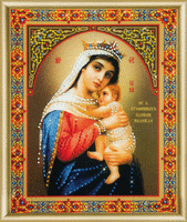 Набор картина стразами Чарівна Мить КС-150 "Икона Божьей Матери Отчаянных единая надежда"