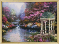 Набор картина стразами Чарівна Мить КС-157 "Беседка у озера"