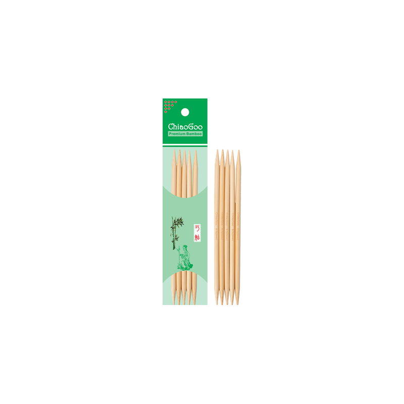 носочные бамбуковые спицы bamboo, натуральный цвет, 13 см (5") | интернет магазин Сотворчество