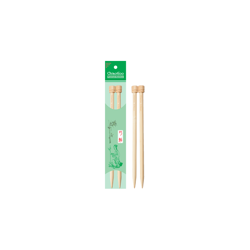 прямые бамбуковые спицы bamboo, натуральный цвет, 30 см (12") | интернет магазин Сотворчество