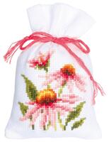 PN-0150042 Набор для вышивания крестом (мешочки) Vervaco Echinacea and Butterflies II, 3 по 8х12,