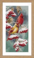 фото pn-0165887 набор для вышивки крестом vervaco "алые и снежные кардиналы"