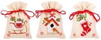 фото PN-0172213 Набір для вишивання хрестом (мішечки для саше) Vervaco Christmas motif "Різдвяний мотив"