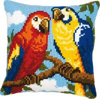 фото PN-0008570 Набір для вишивання хрестом (подушка) Vervaco Parrots "Папуги"