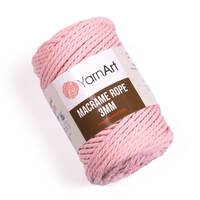 фото yarnart macrame rope 3мм / ярнарт макраме роуп 3 мм 762 рожевий