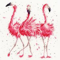 XHD24 Набор для вышивания крестом Pink Ladies "Розовые фламинго" Bothy Threads