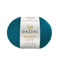 фото пряжа мериносовая gazzal wool 175 (газзал вул 175) 337 петроль