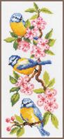 PN-0011832 Набор для вышивки крестом Vervaco Birds on blossoms "Птицы на цветах" 