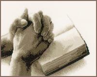 фото PN-0150173 Набір для вишивання Руки, що моляться, 27х22, аїда 14, рахуноковий хрест Vervaco